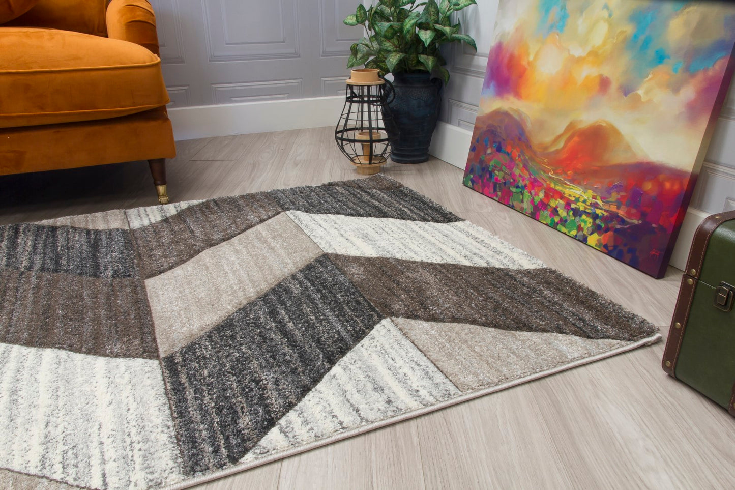 Impulse Chevron Colour Greige