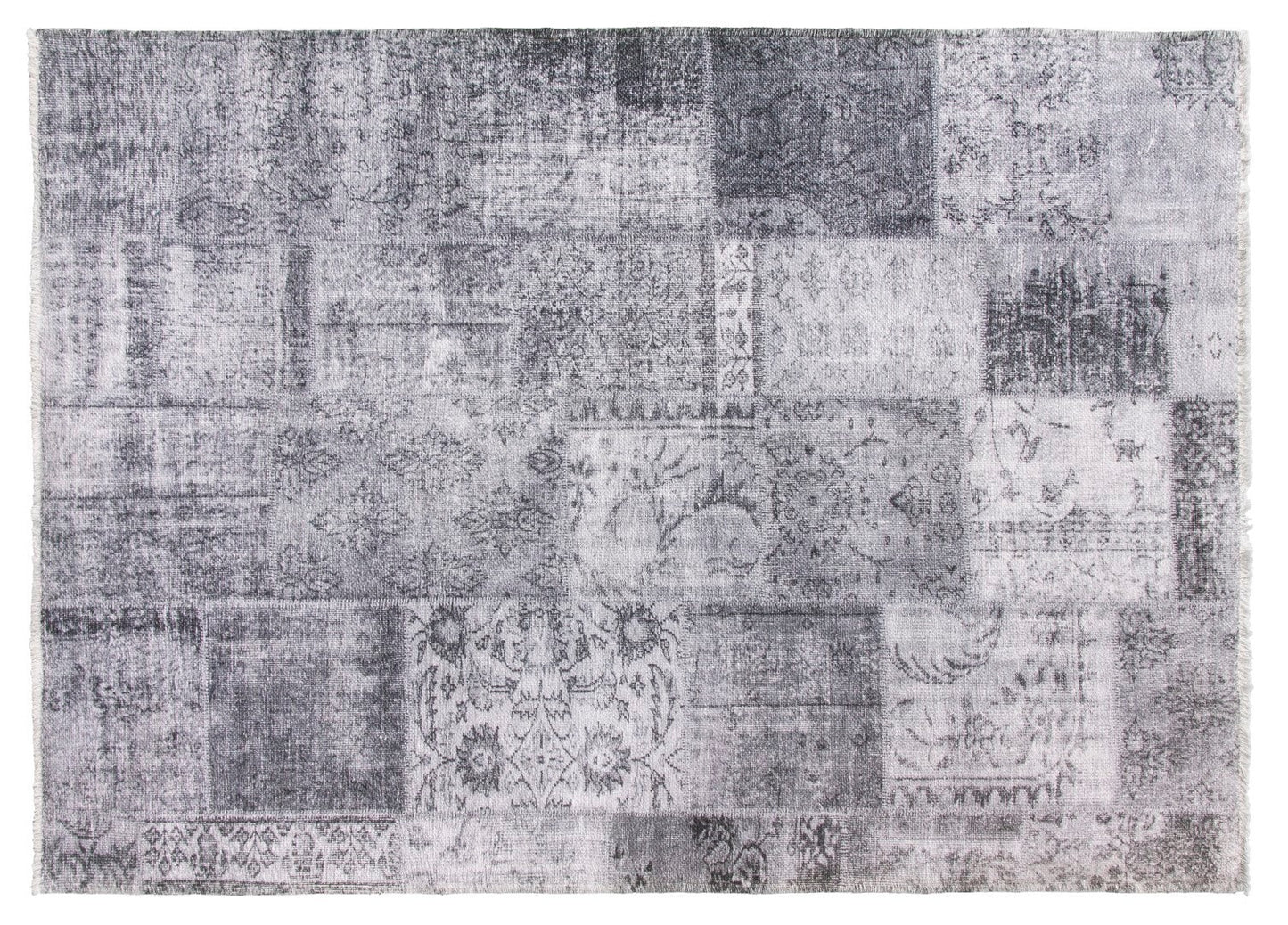 MODENA PATCHWORK GREY NON SLIP  WASHABLE