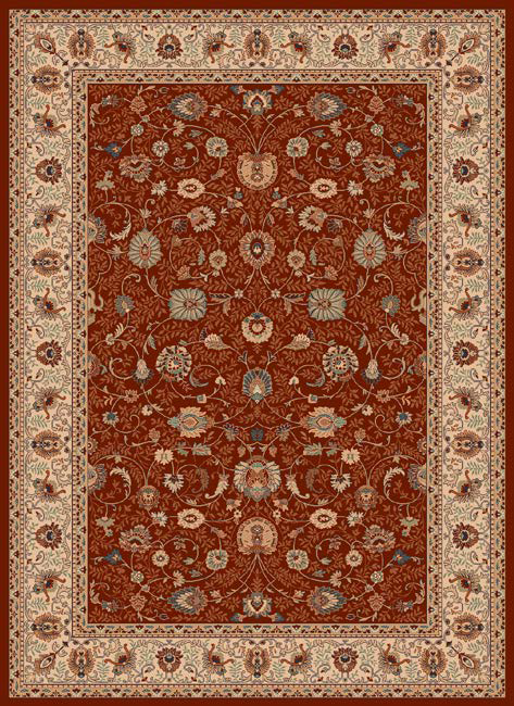 ISPHAHAN RUG  RED DESIGN 77859