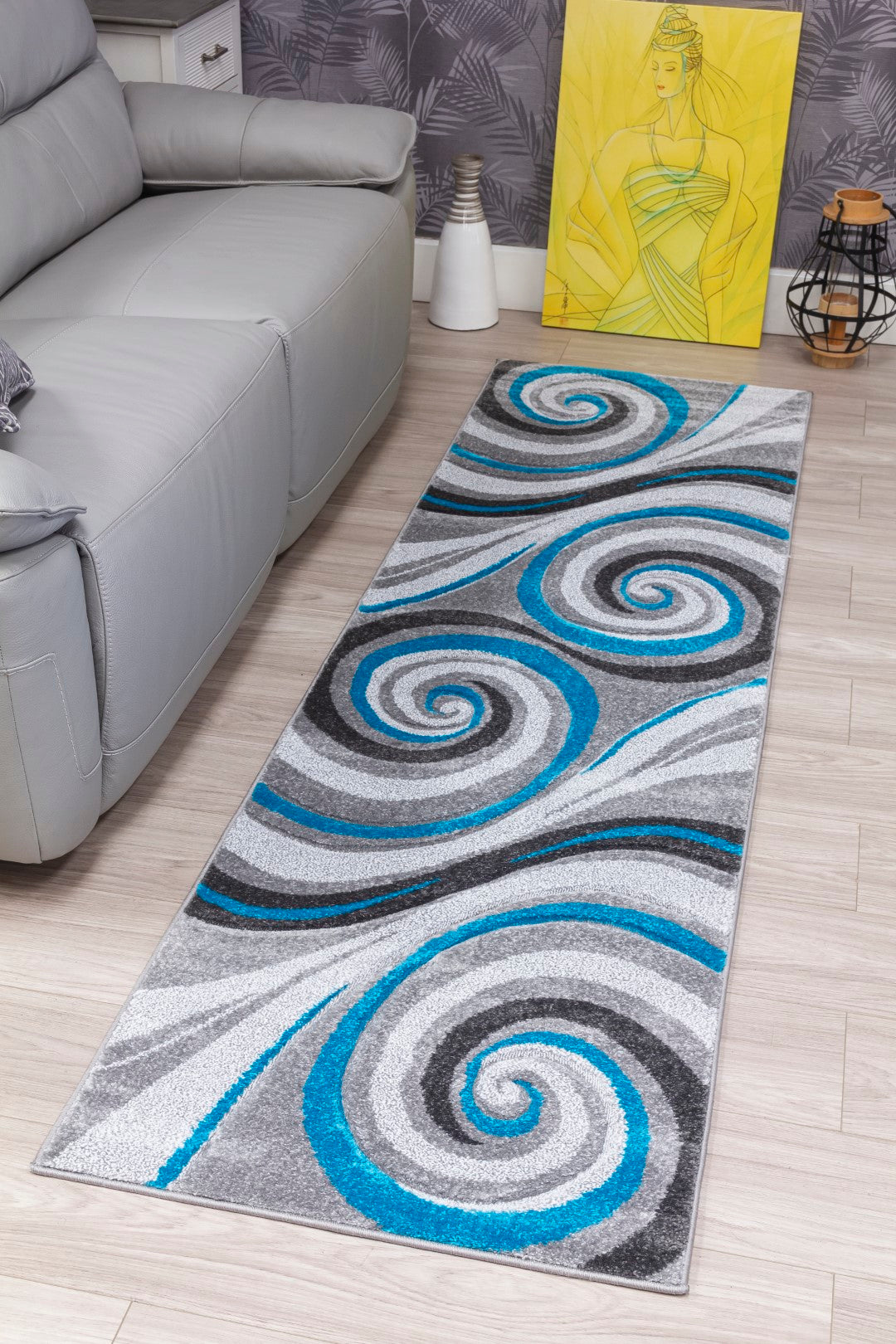 Samba swirls Runner Teal