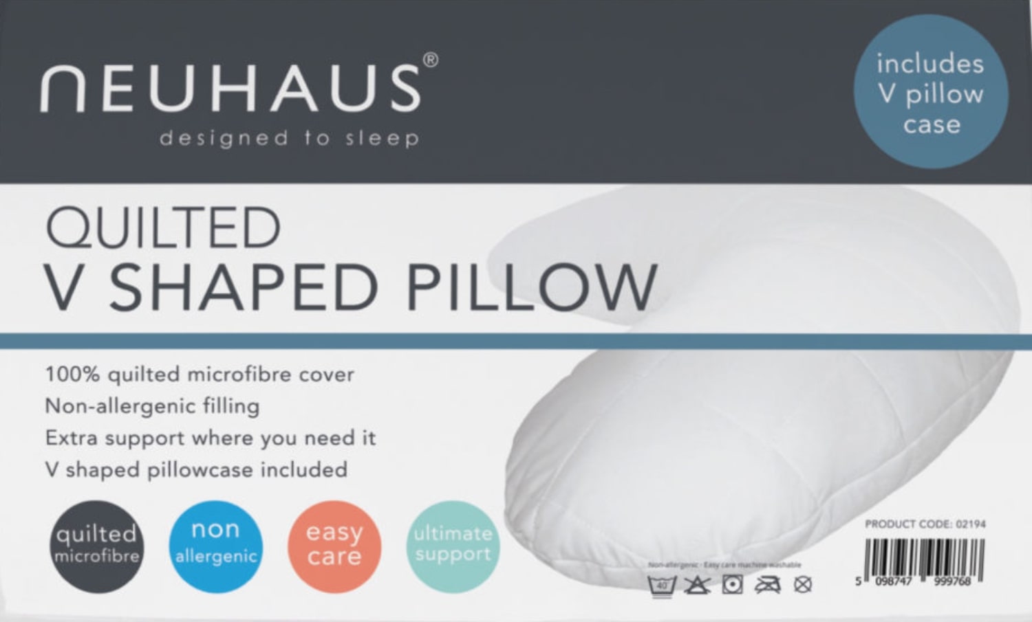 Neuhaus Quilted V-shaped pillow