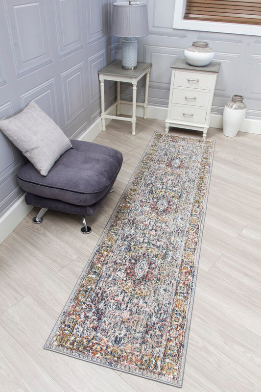 BOHO MEDALLION RUNNER GREY