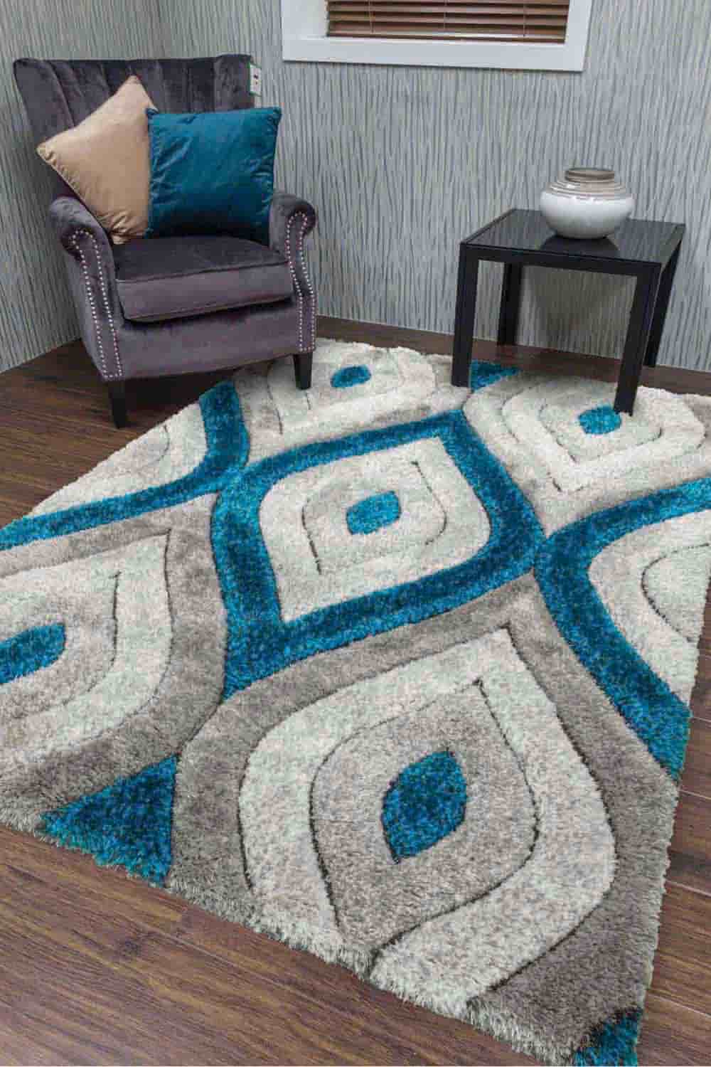 Teardrop Rug - Teal